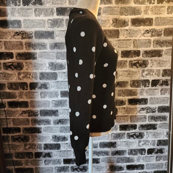 Marled Women's Christmas Holiday Polka Dot Let it Snow Cozy Sweater Medium - Picture 2 of 9